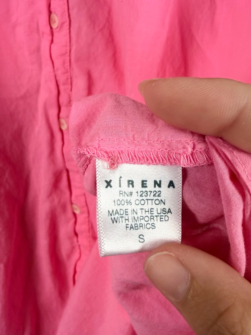 Xirena Channing shirt in hot pink size small - Picture 4 of 6